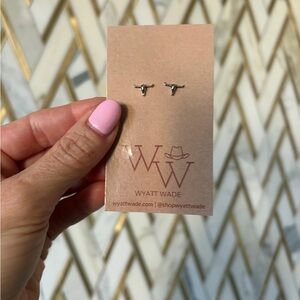 Silver Longhorn Stud Earrings